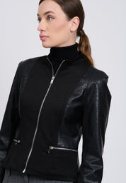 FAUX LEATHER JACKET Black 04Z3818