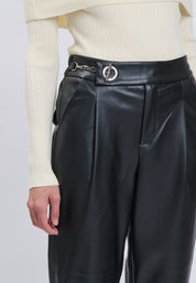 FAUX LEATHER PANTS Black 04Z3842