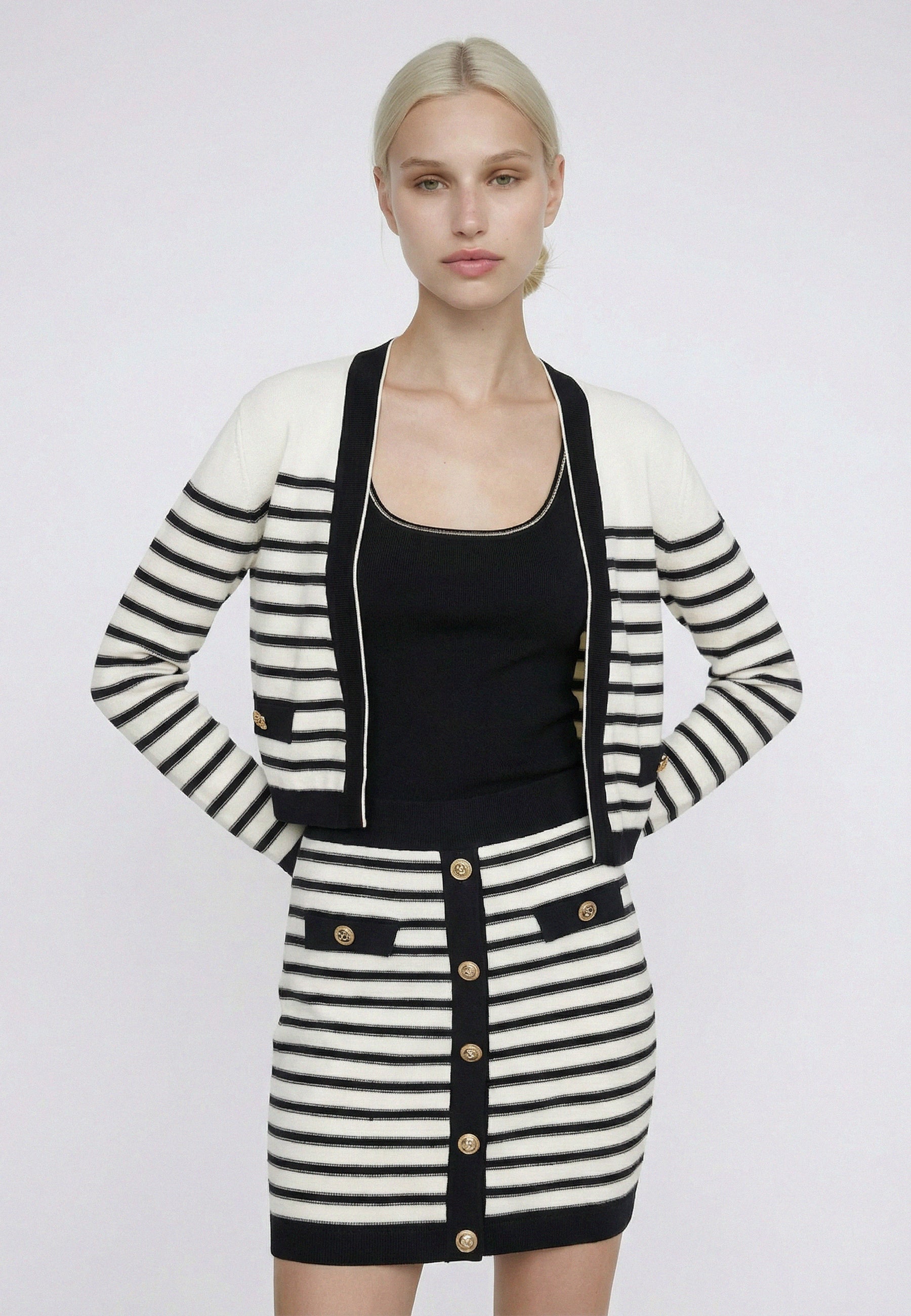 CARDIGAN Black/White 05J7384