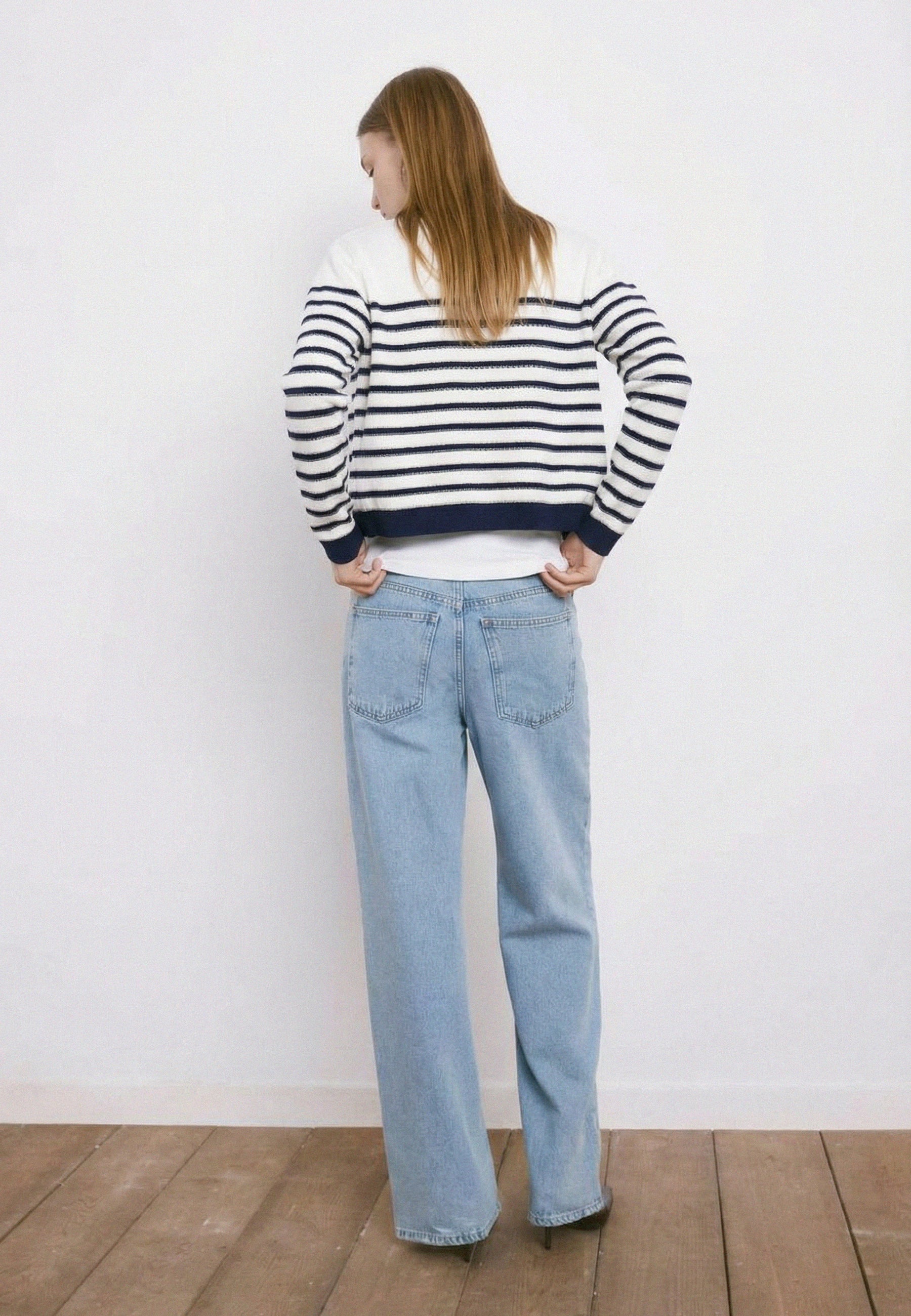 CARDIGAN Navy/White 05J7384