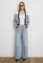 CARDIGAN Navy/White 05J7384