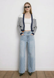 CARDIGAN Navy/White 05J7384