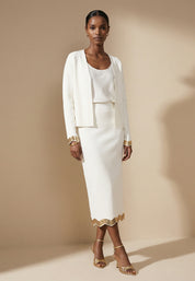 CARDIGAN White/Gold 05J7766