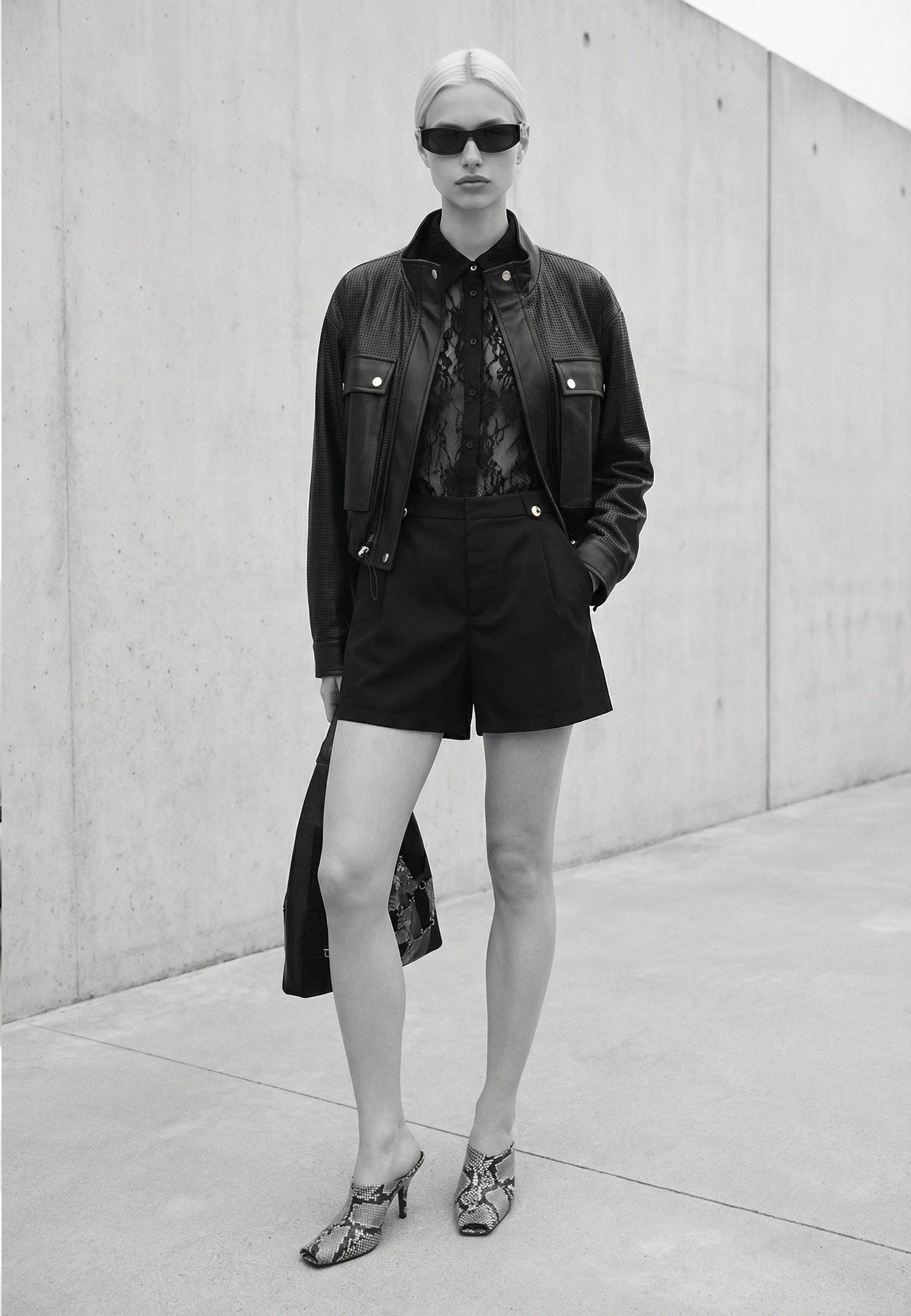 FAUX LEATHER JACKET Black 05Z3986