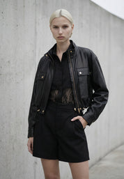 FAUX LEATHER JACKET Black 05Z3986