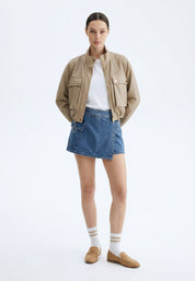 FAUX LEATHER JACKET Camel 05Z3986