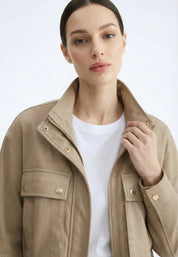 FAUX LEATHER JACKET Camel 05Z3986