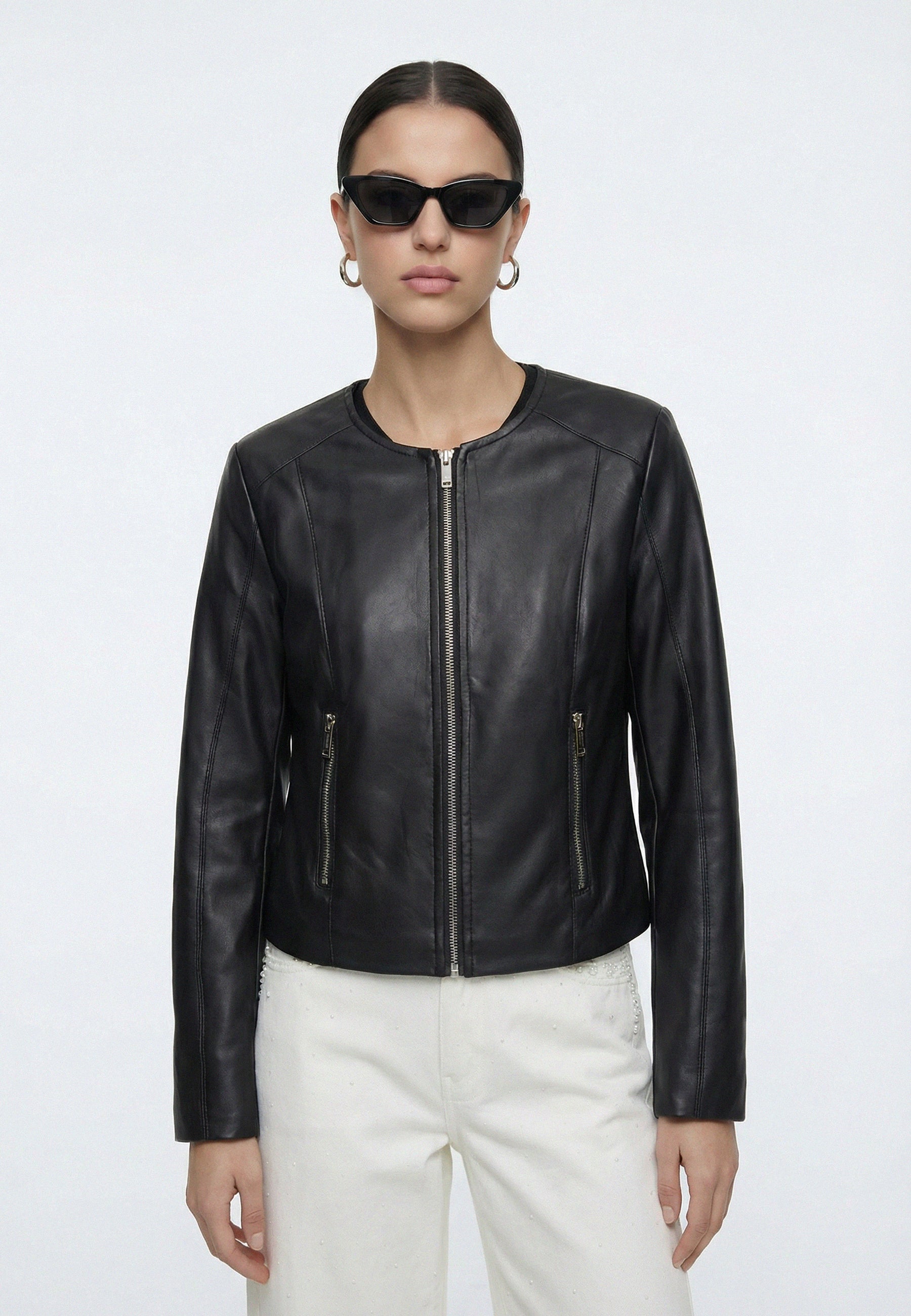FAUX LEATHER JACKET Black 05Z4050