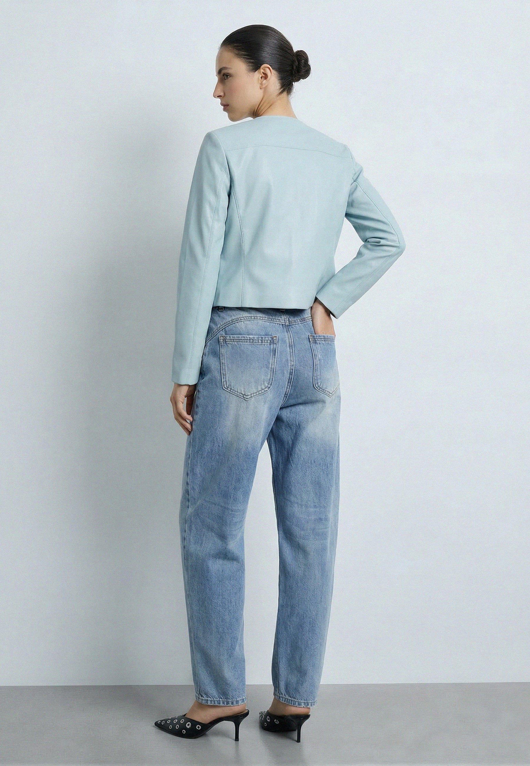 FAUX LEATHER JACKET Sky 05Z4050