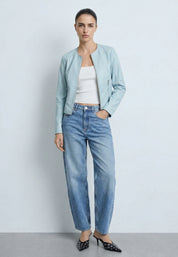 FAUX LEATHER JACKET Sky 05Z4050