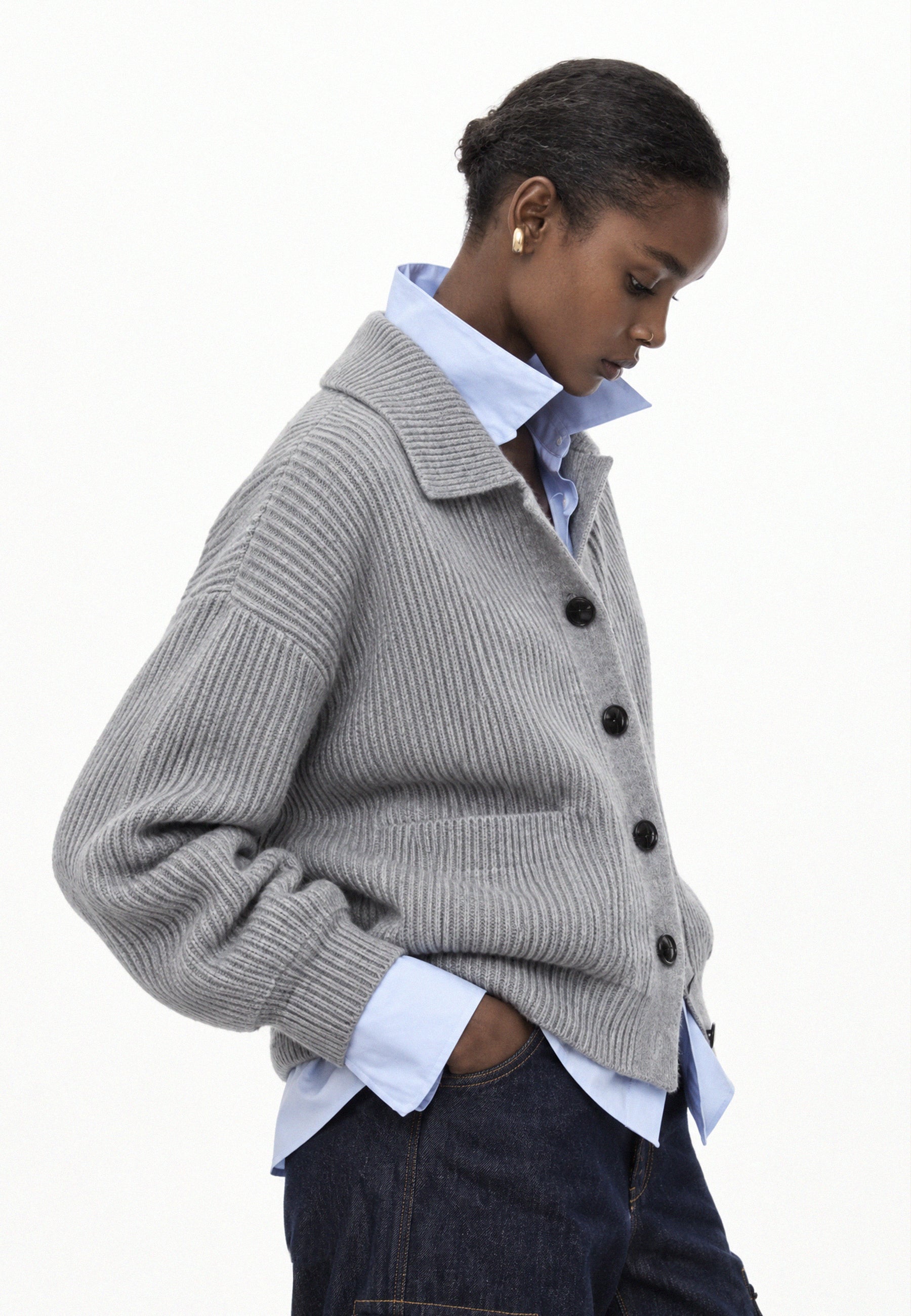 CARDIGAN Grey 06Q10516
