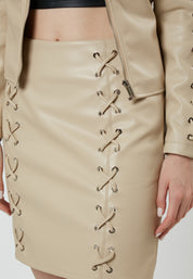 FAUX LEATHER SKIRT Z2633