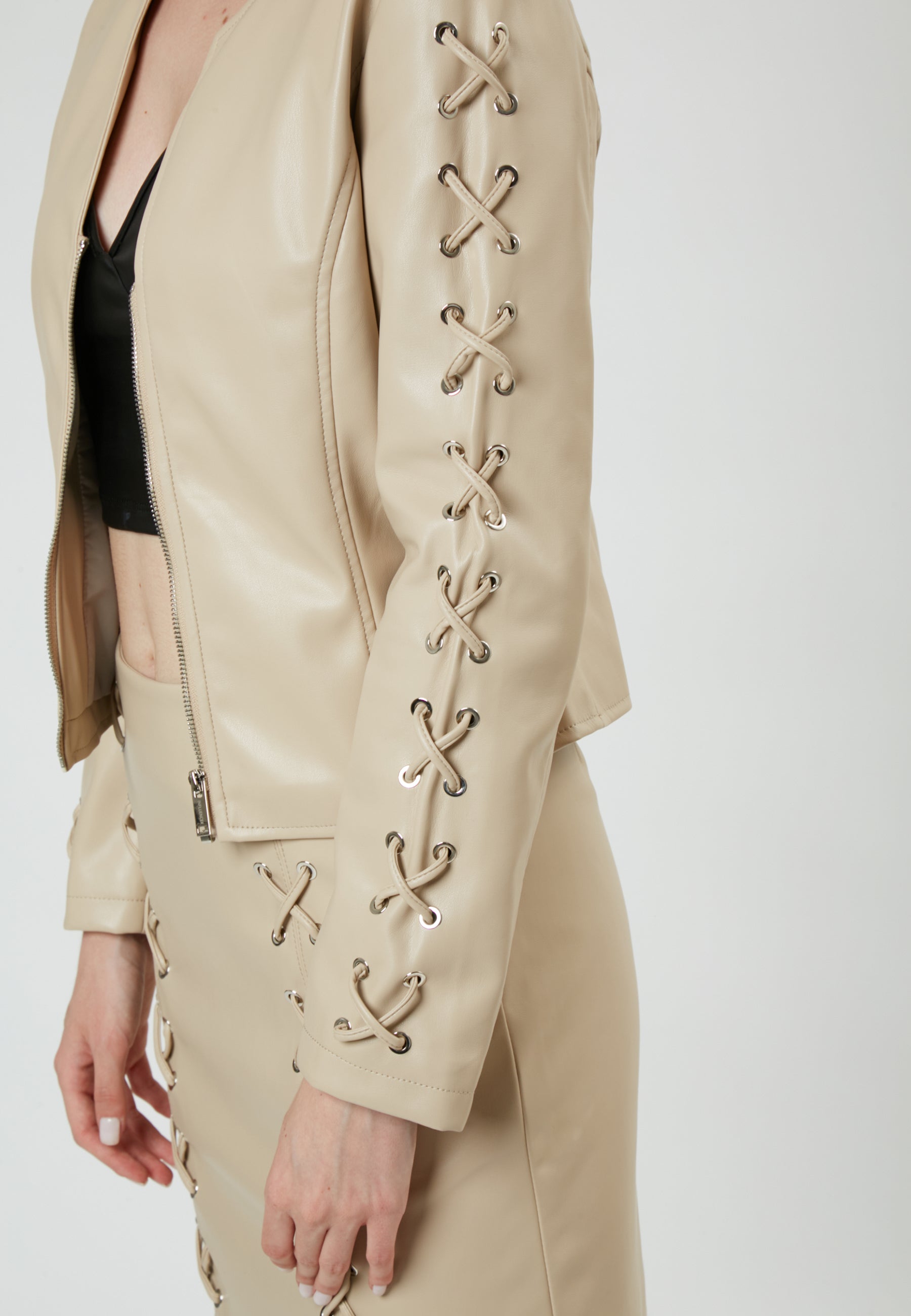 FAUX LEATHER JACKET Z2824