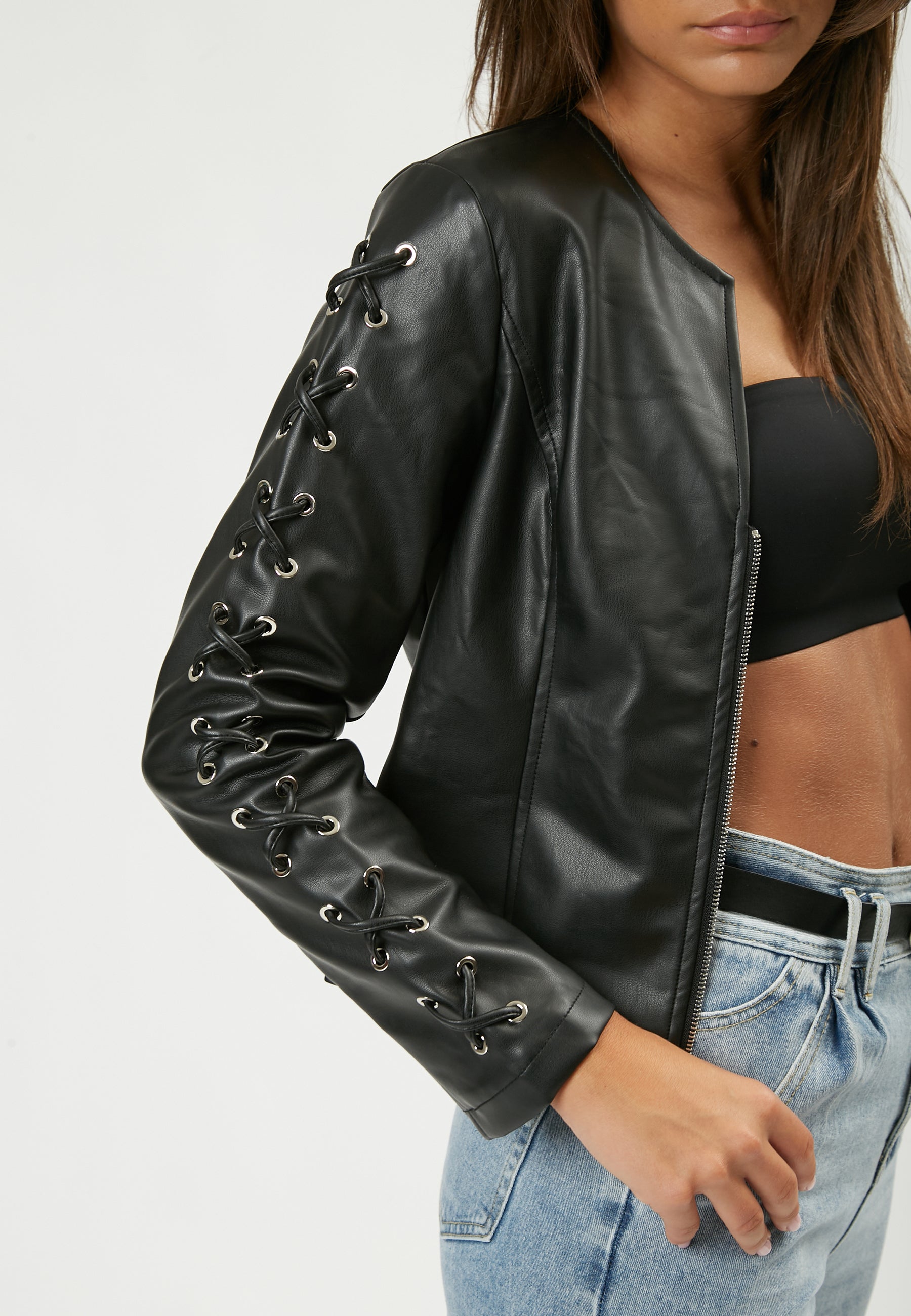 FAUX LEATHER JACKET Z2824