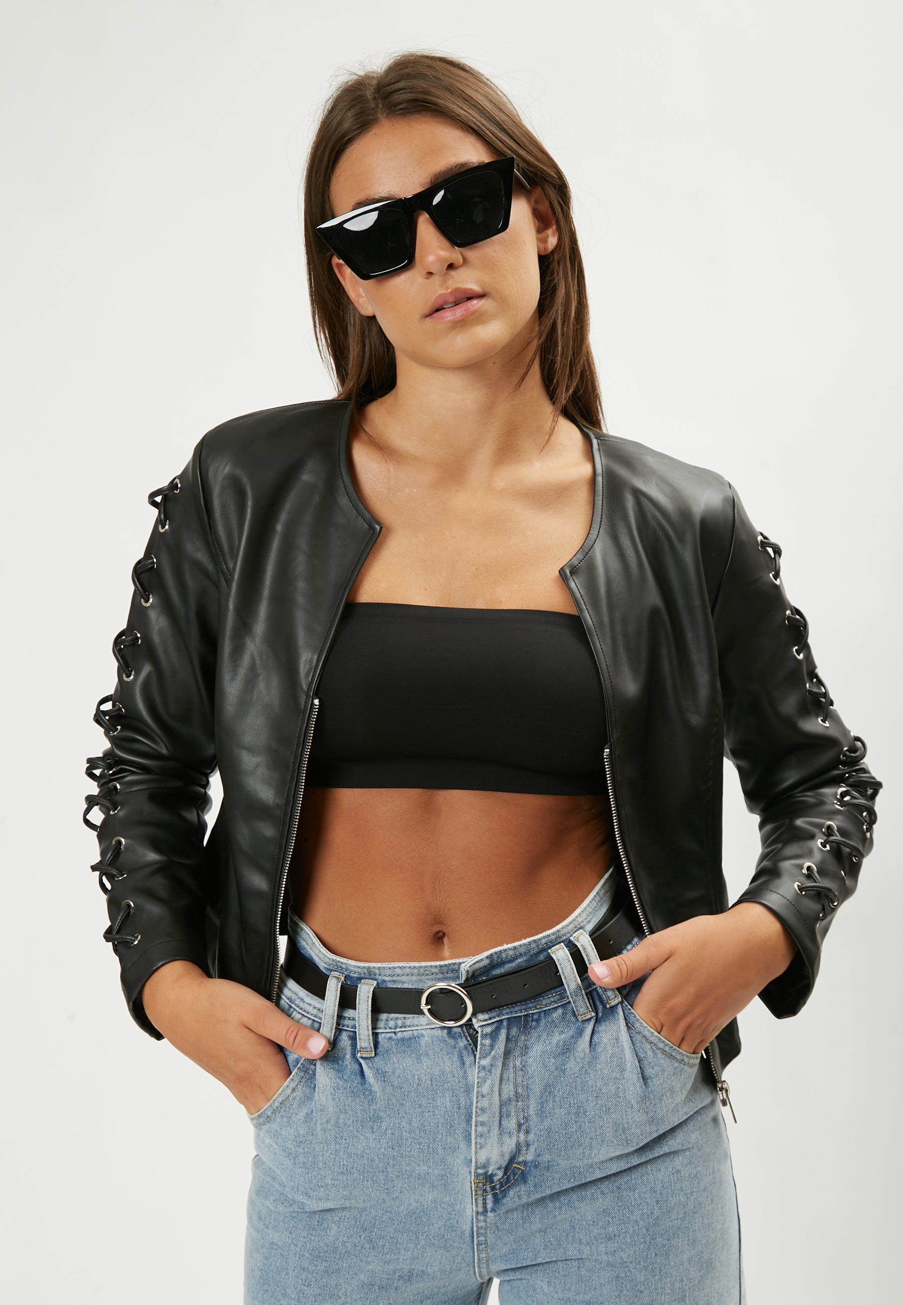 FAUX LEATHER JACKET Z2824